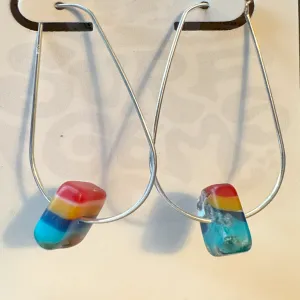 Surf Gems Sustainable Earrings - Red/Yellow/Royal/Blue