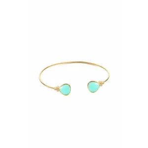 TAI  Mint Organic Shape Open Cuff -Gold