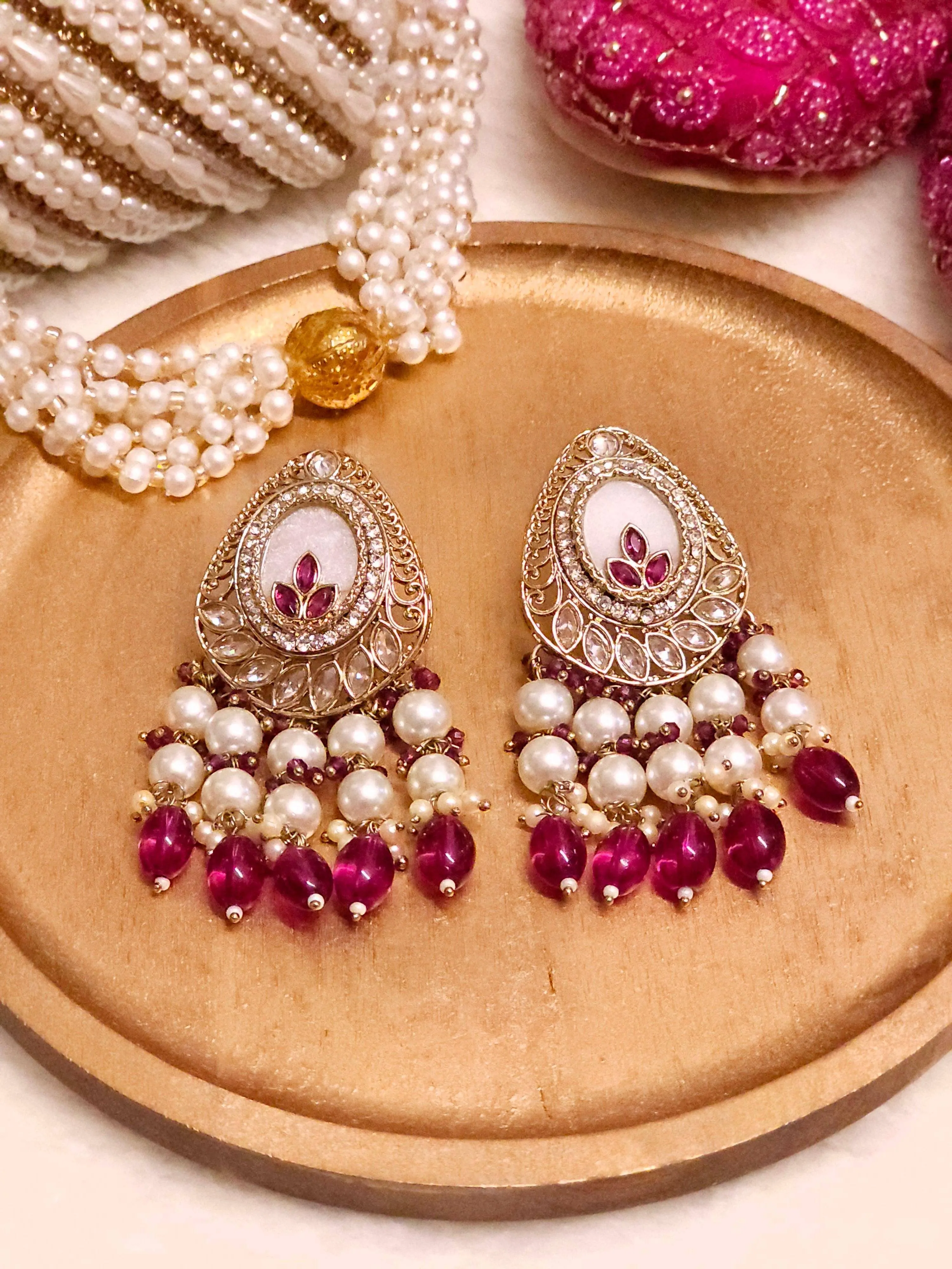 Tamanna Bridal Pearl Earrings | Pearl Drop Earrings