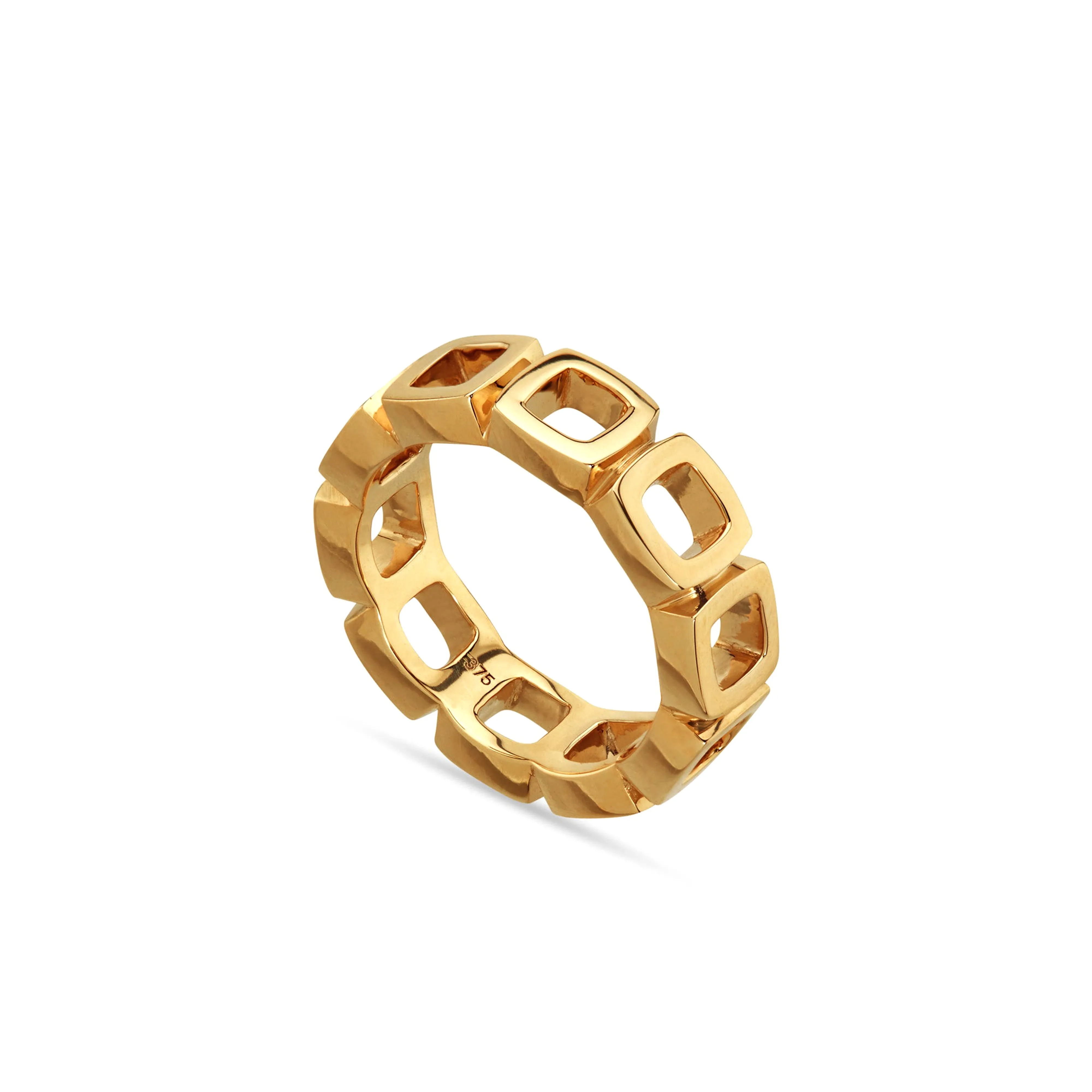 Tom Wood - Cushion Band Open 9k Gold Ring