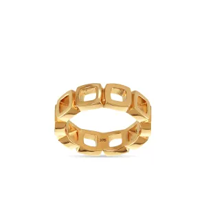 Tom Wood - Cushion Band Open 9k Gold Ring