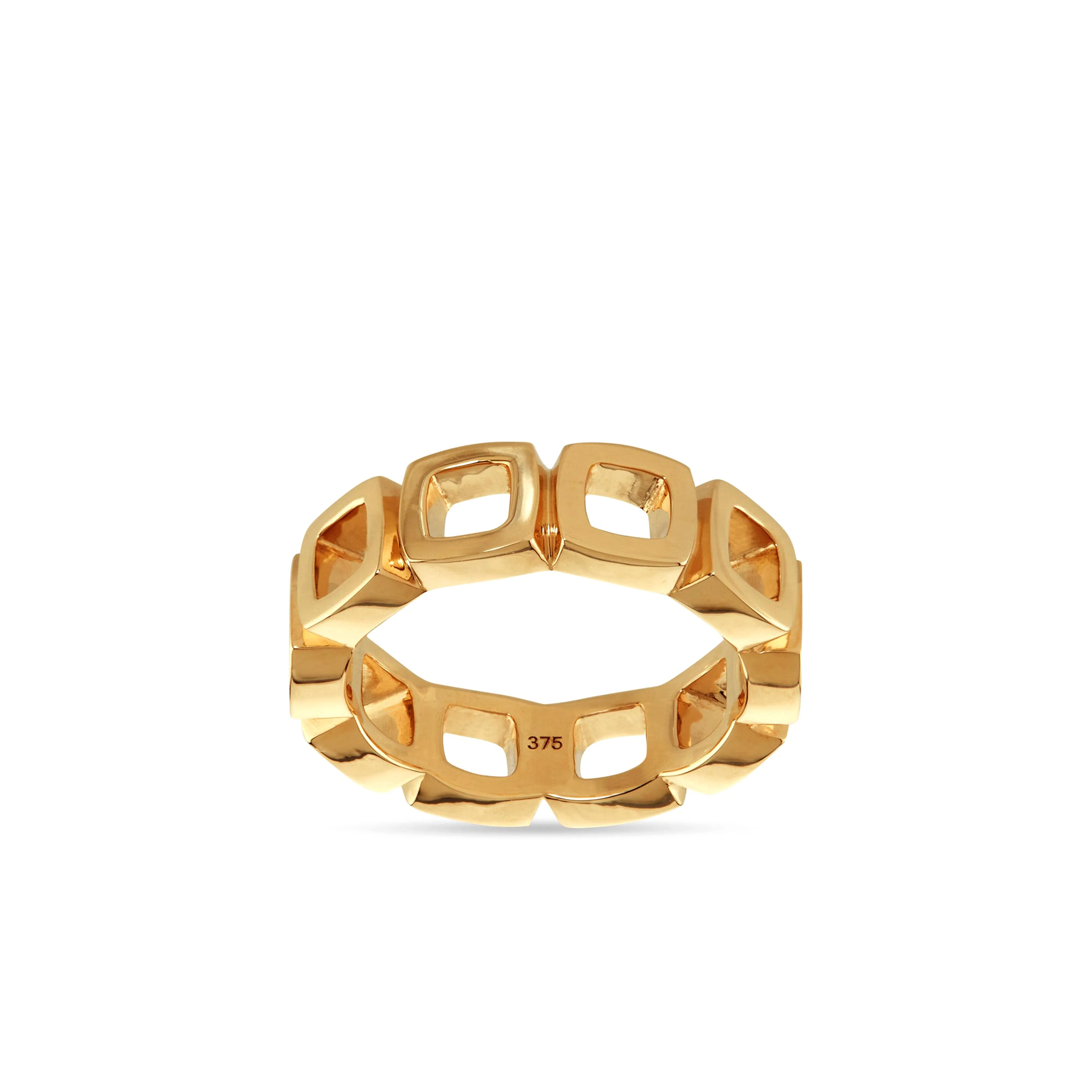 Tom Wood - Cushion Band Open 9k Gold Ring