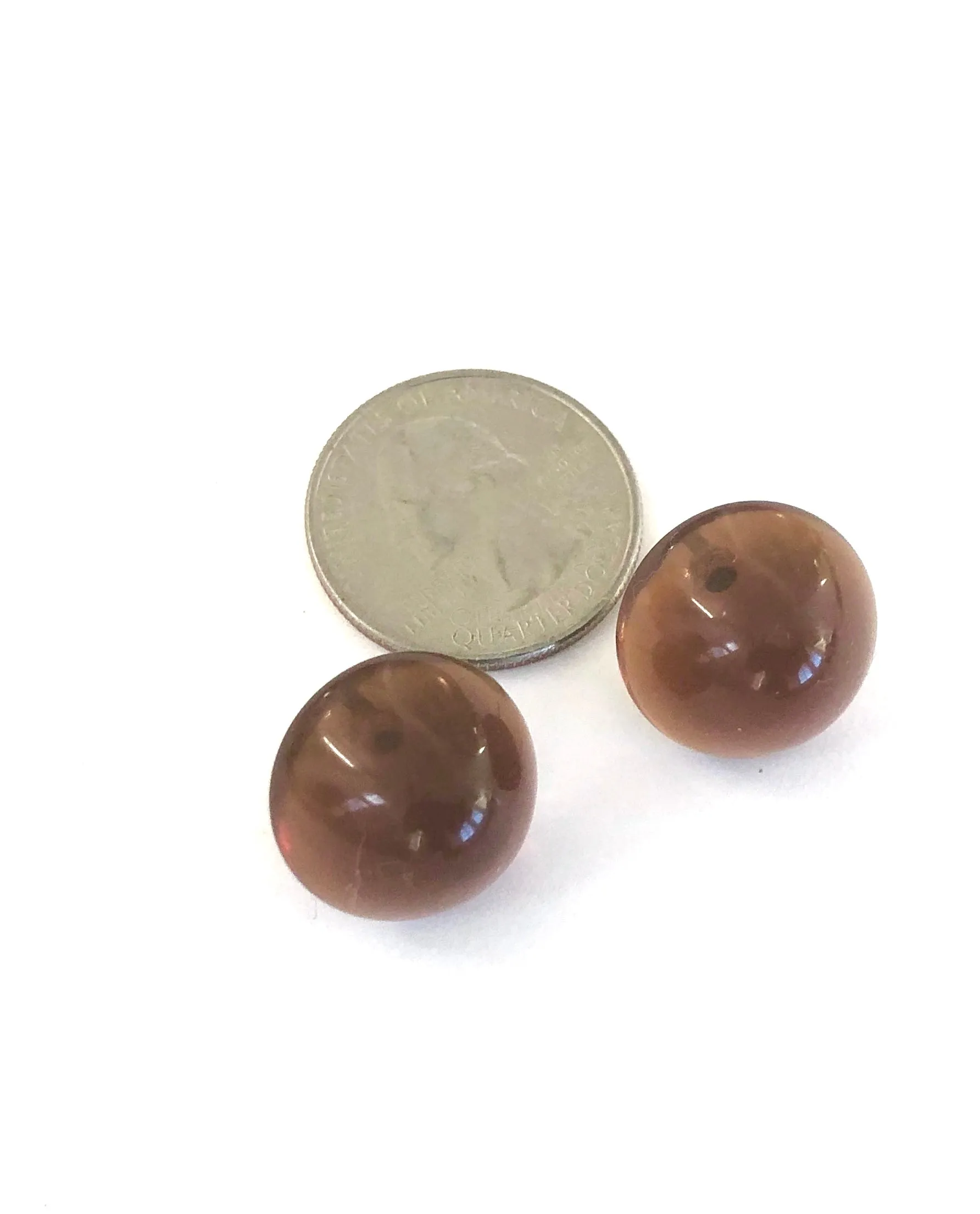 Tortoise Brown Gumdrop Stud Earrings