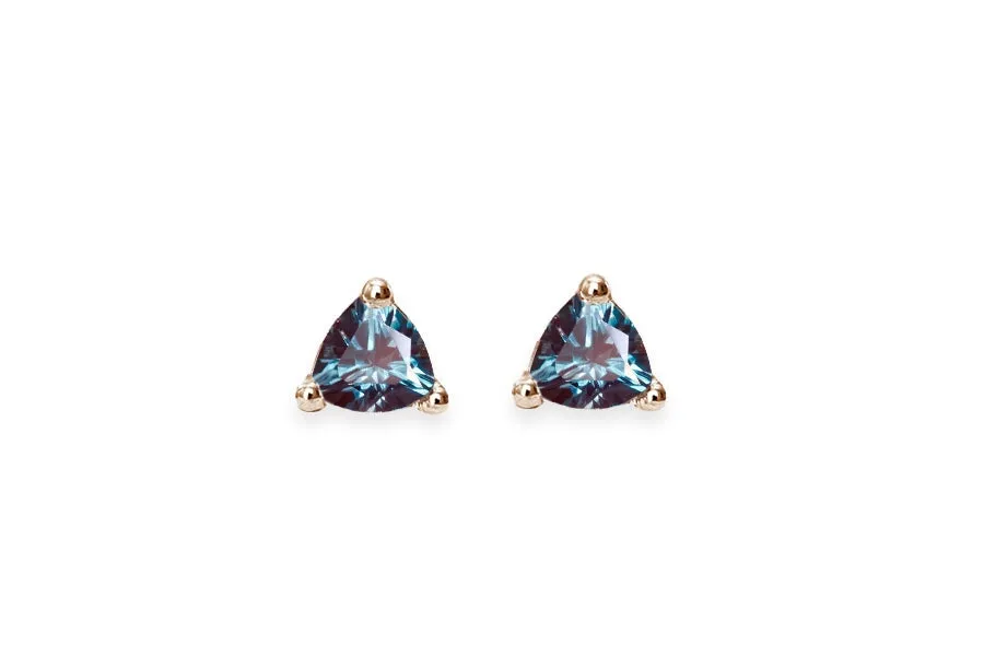 Trillion Alexandrite Studs