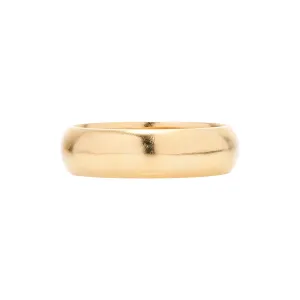 Tura Sugden 18k Yellow Gold Heavy Rounded Minimal Band 6mm