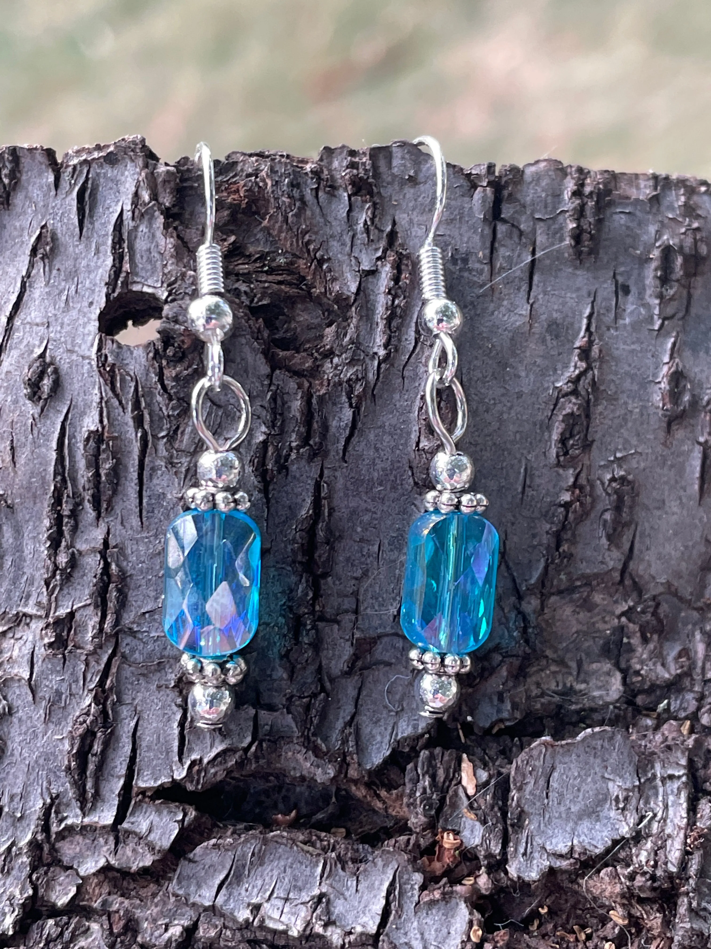 Turquoise Iridescent Earrings