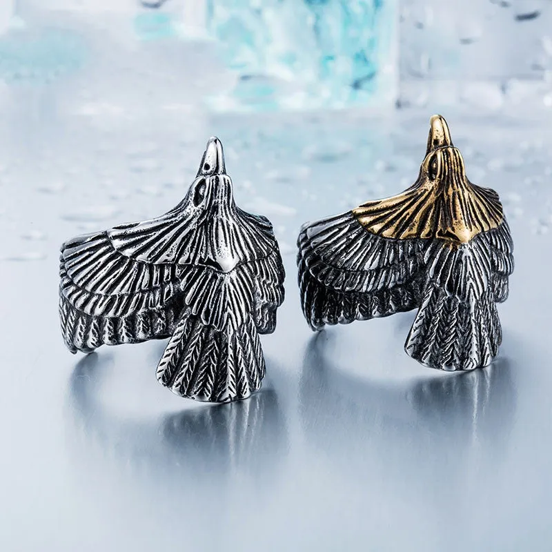 Unique Eagle Jewelry Stainless Steel Biker Eagle Ring Man's High Quality Animal Jewerly