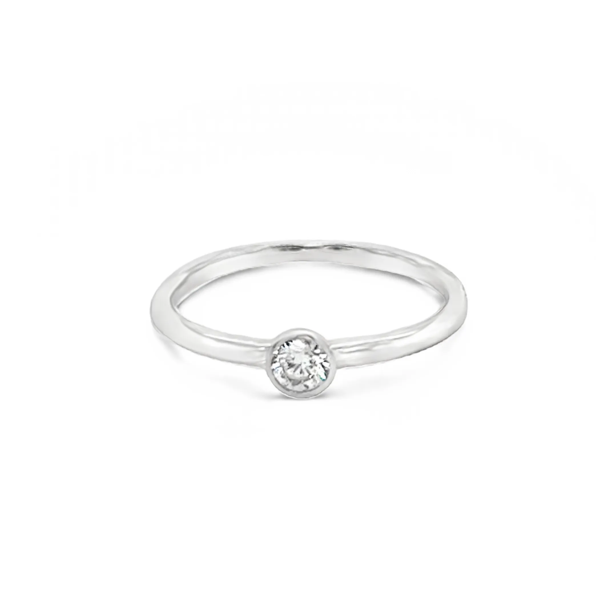 White Gold Single Diamond Ring